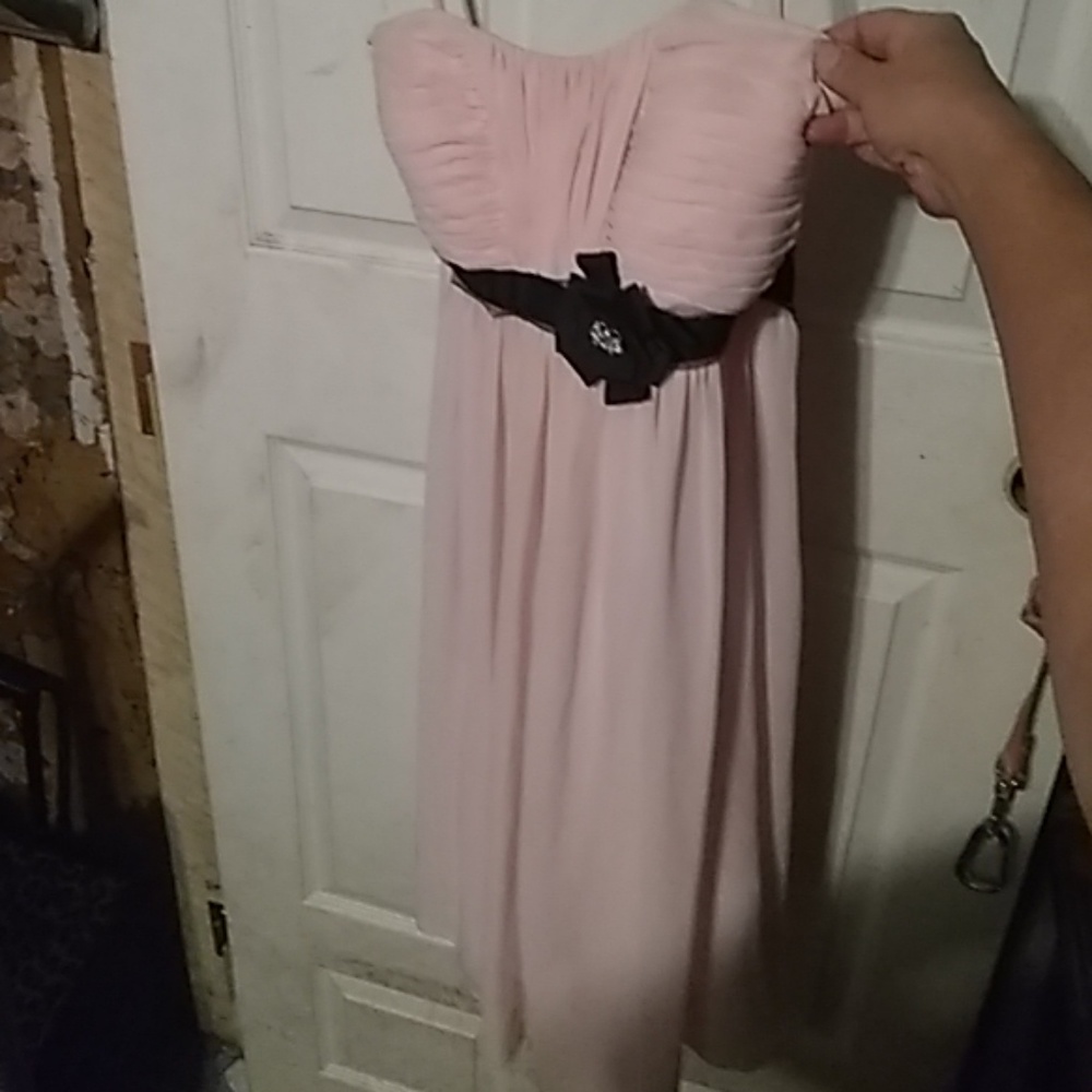 A pink short prom dress size 12 by Bari Jay